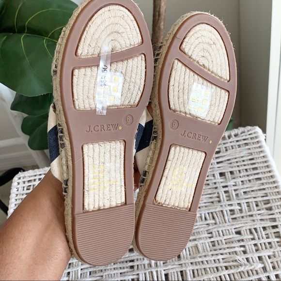 J.Crew Knotted Espadrilles Striped Slides - Picture 6 of 7
